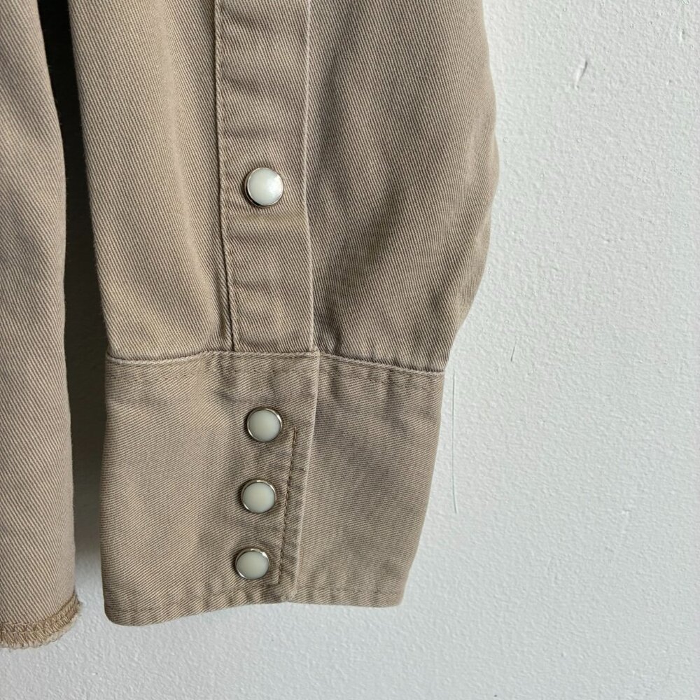 Beige Western Button-down Shirt - image 4